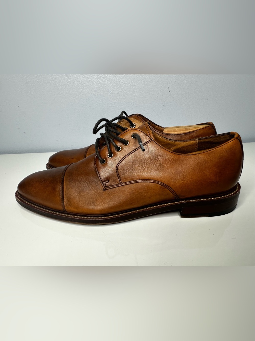 Blake Mckay Cap Toe Dress Mens Shoes Sz 10 Brown Caramel